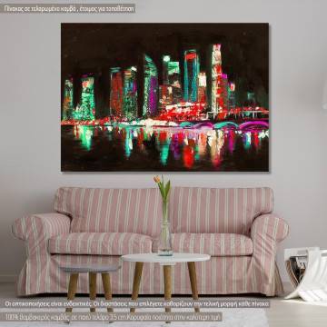 Πίνακας σε καμβά Singapore oil painting