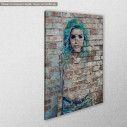 Canvas print Girl on the wall, side