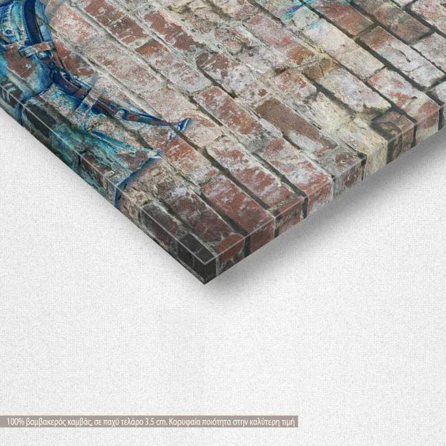 Girl on the wall, πίνακας σε καμβά, λεπτομέρεια