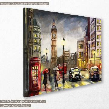 Canvas print  Vintage street view of London Framed canvas View 1 2