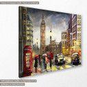 Canvas print  Vintage street view of London, side