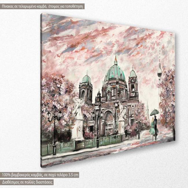 Canvas print  Street view of Berlin, side