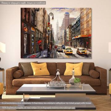 Canvas print Street view of New York