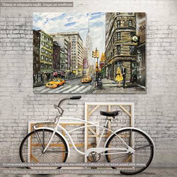 Πίνακας σε καμβά Νέα Υόρκη, Street view of New York II