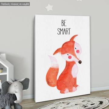 Kids canvas print Woodland animals, Fox painted 2