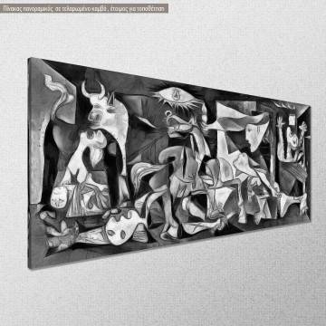 Canvas print Guernica multicolor reart (original Picasso P) Framed canvas View 1 2