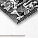 Canvas print Guernica multicolor reart (original Picasso P), reproduction, detail