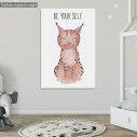 Kids canvas print Woodland animals,  Lynx painted