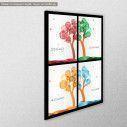 Canvas print Wooden figure  seasons, side