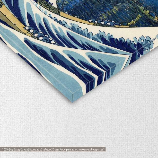 The great wave over the Rhône  (based on The great wave off Kanagawa & Starry night over the Rhône), πίνακας σε καμβά, λεπτομέρε