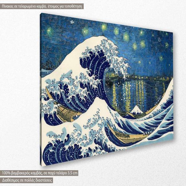 Canvas print The great wave over the Rhône, side