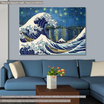 Πίνακας ζωγραφικής The great wave over the Rhône.