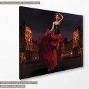 Canvas print Deep red lady, side