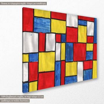 Canvas print Geometry Mondrian P. Framed canvas View 1 2
