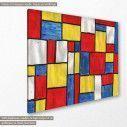 Canvas print Geometry, Mondrian P., side
