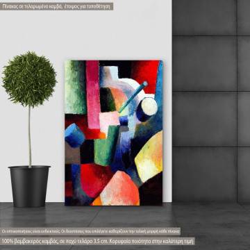 Canvas print Colored composition of forms, Macke A.