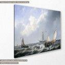 Canvas print Seascape from the Zeeland waters,. Schotel P. J,, side