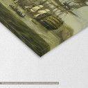 Canvas print Anglo-Dutch Fleet in the Bay of Algiers, Baur B., detail