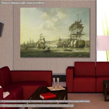 Canvas print Anglo-Dutch Fleet in the Bay of Algiers, Baur B.