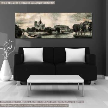Canvas print Notre Dame de Paris, panoramic
