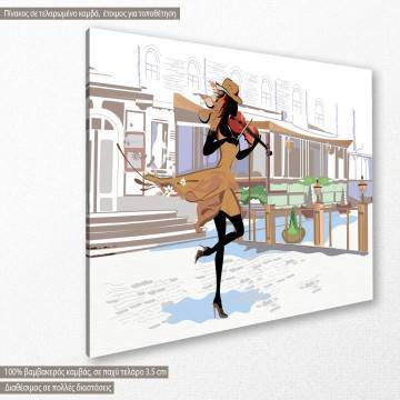 Canvas print Girl with a violin 2