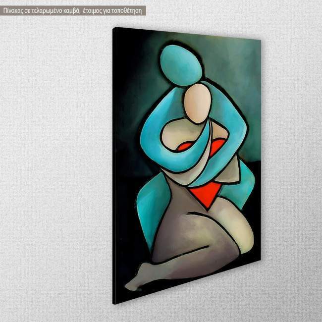 Abstract lovers, πίνακας σε καμβά, κοντινό
