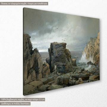 Canvas print A rocky coast, Richards W. T. 2