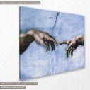 Canvas print The creation of Adam multicolor, side