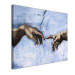 Πίνακας ζωγραφικής The creation of Adam multicolor Καμβάς τελαρωμένος Όψη 4