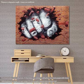 Canvas print Break the walls