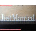 Plexiglass πινακίδα Just Married