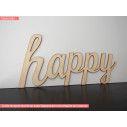 Ξύλινη πινακίδα Happy