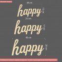 Ξύλινη πινακίδα Happy