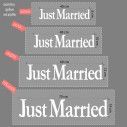 Just Married plexiglass sign