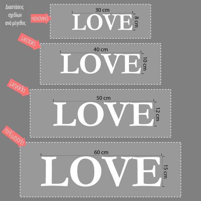 LOVE  plexiglass sign