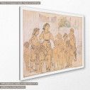 Canvas print Circle of children, Myers J., side