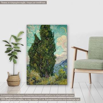 Canvas print Cypresses, van Gogh Vincent