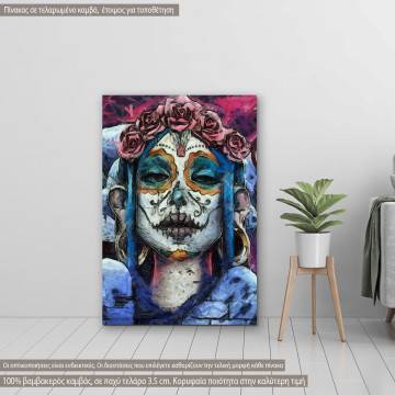 Πίνακας σε καμβά Ημέρα των νεκρών, Dia de los Muertos wallpaint