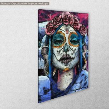 Πίνακας σε καμβά Ημέρα των νεκρών Dia de los Muertos wallpaint Όψη 1 2
