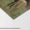 Canvas print Horses in a meadow, Degas E., detail