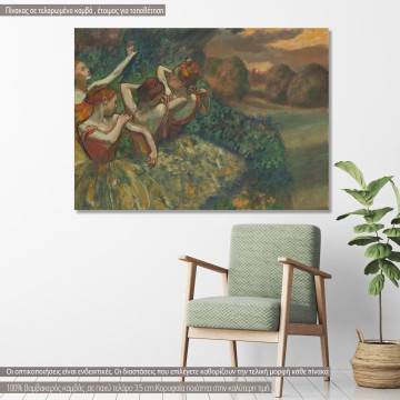 Πίνακας ζωγραφικής Four dancers, Degas E, αντίγραφο σε καμβά
