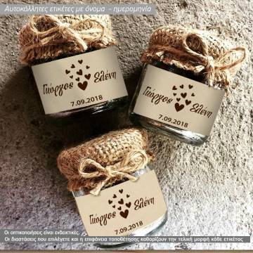 Sticker label Hearts