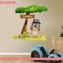 Kids wall stickers Dog at tree