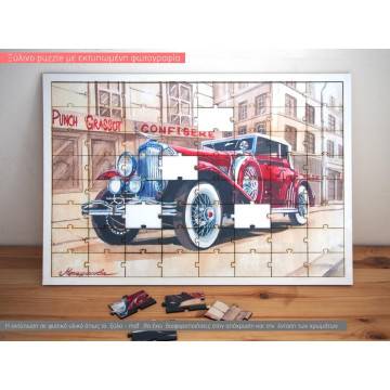 Puzzle with  printed photo