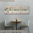 Canvas print All of me loves all of you square,  3 panels
