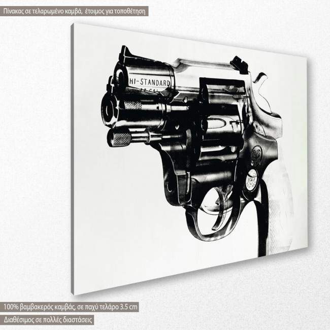 Canvas print Double revolver gun, side