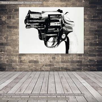 Canvas print Double revolver gun