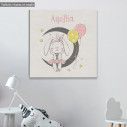 Kids canvas print Dreaming bunny girl