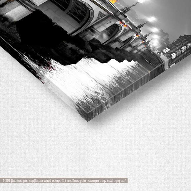 Canvas print London, Night Big Ben, detail