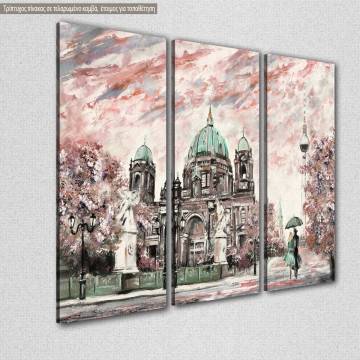 Canvas print Berlin, Street view of Berlin,  3 panels 2